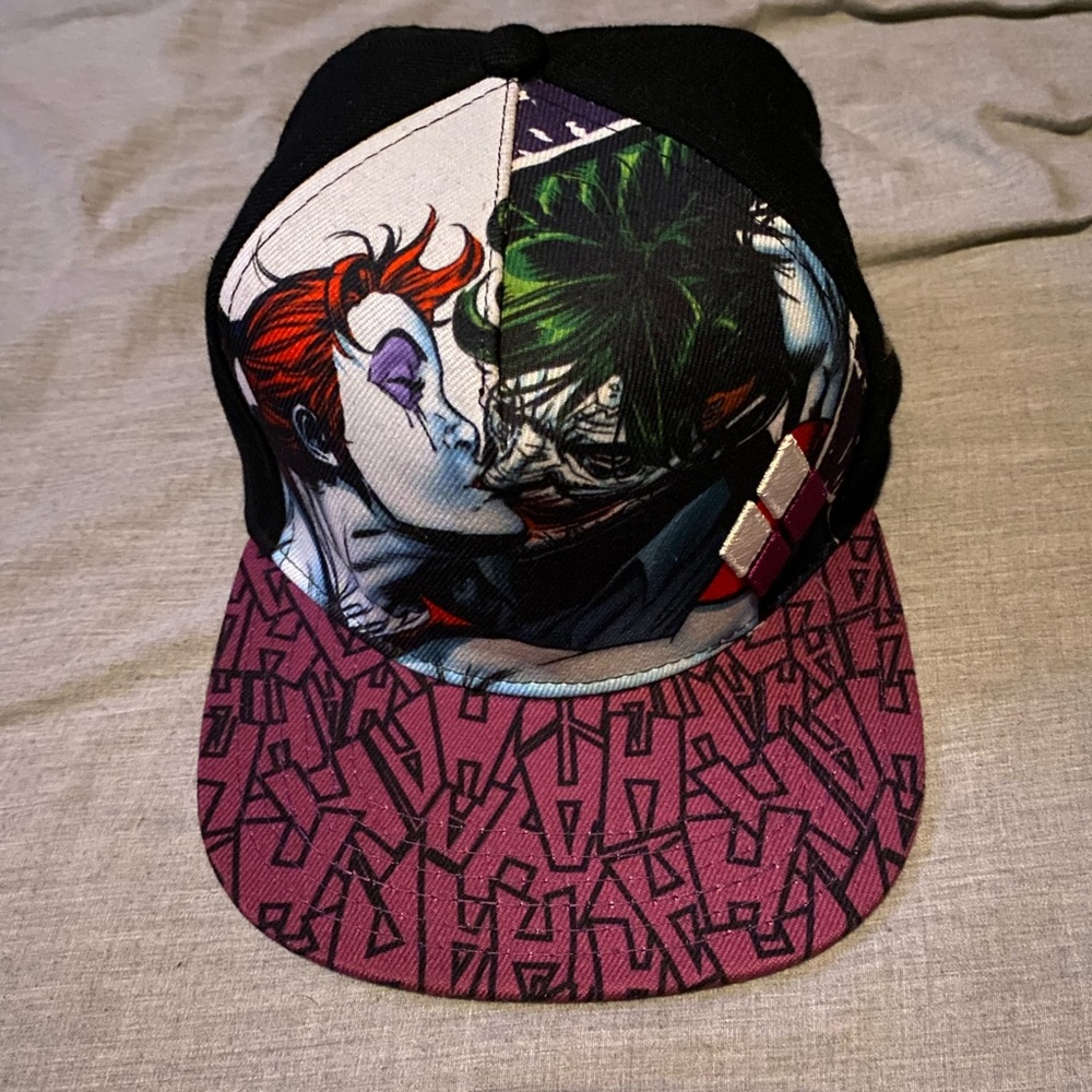 DC joker and Harley Quinn hat